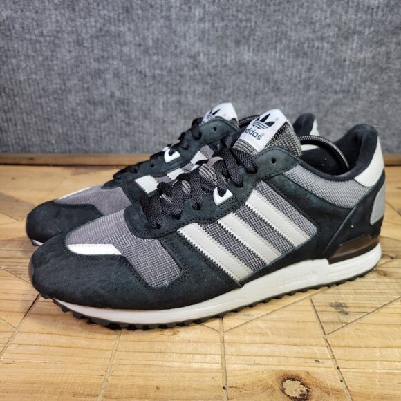 Adidas‎ Originals ZX700 Men's Sneakers Size 12, Black/White, Suede Shoes Casual - Picture 2 of 11
